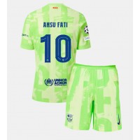 Echipament fotbal Barcelona Ansu Fati #10 Tricou Treilea 2024-25 pentru copii maneca scurta (+ Pantaloni scurti)